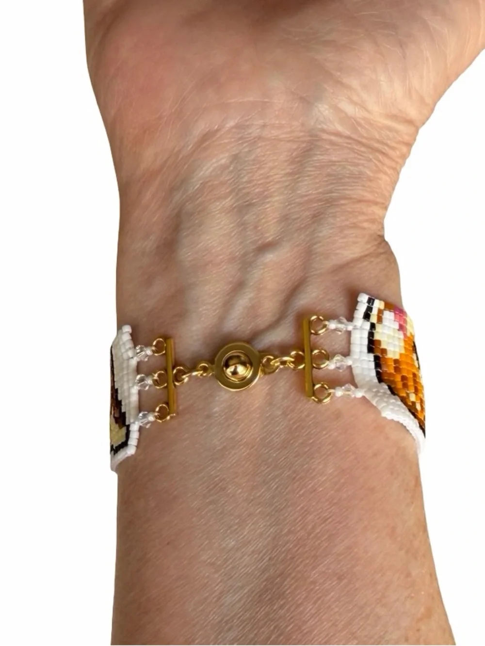Orange Tabby Cat Loom Bracelet